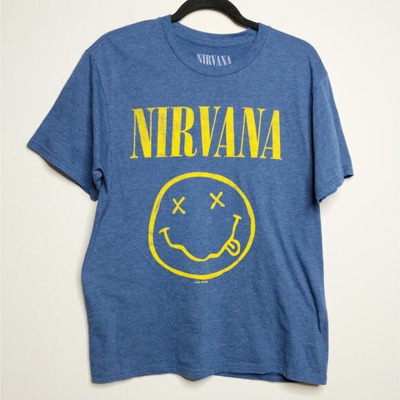 Nirvana Blue Tee - Size L - GUC - Picture 2 of 4